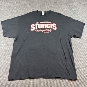 Gildan‎ Shirt Men's 2XL Sturgis Motorcycle Rally 2020 80th Anniversary Black
